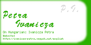 petra ivanicza business card